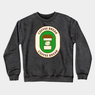 Coffee Break - Cat and Coffee Crewneck Sweatshirt